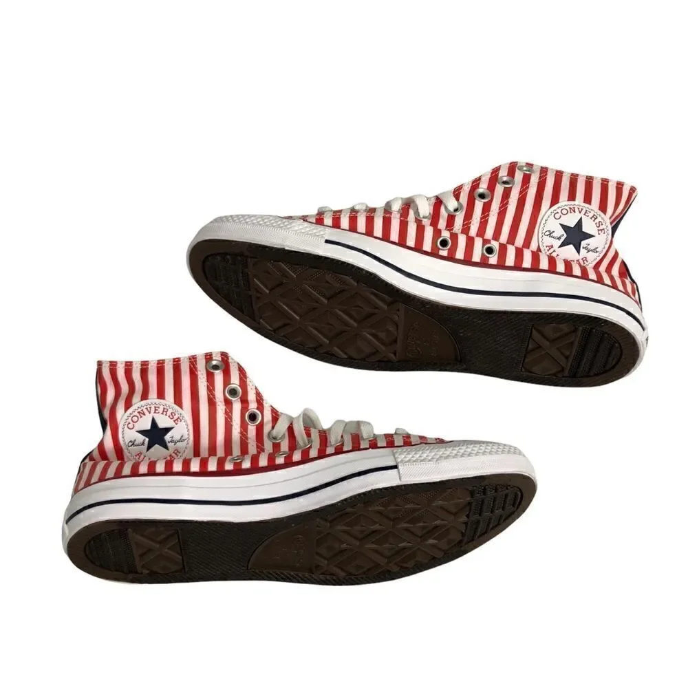 Converse Patriotic CTAS Chuck Taylor All Star Hi Top Sneakers Red White Blue